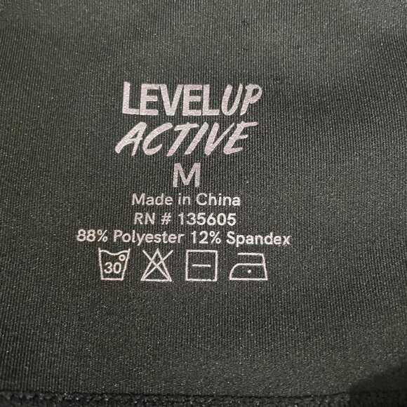 Level Up Active Black Leggings Medium Cargo Athleisure Gym Yoga Streetwear - Picture 3 of 8